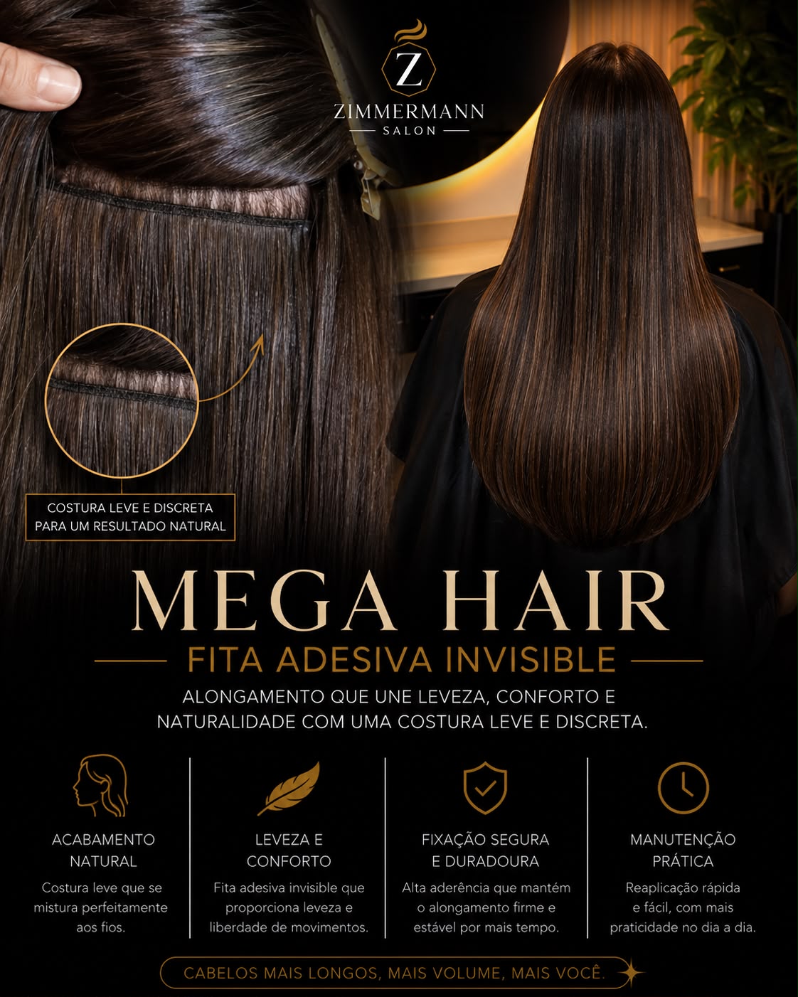 Mega Hair Invisible Fita Adesiva - Zimmermann Salon